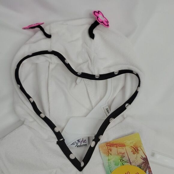 NEW 24 MO 2T LADY BUG PINK BLACK SWIMSUIT + COVERUP SET Nordstrom NWT - Picture 5 of 8